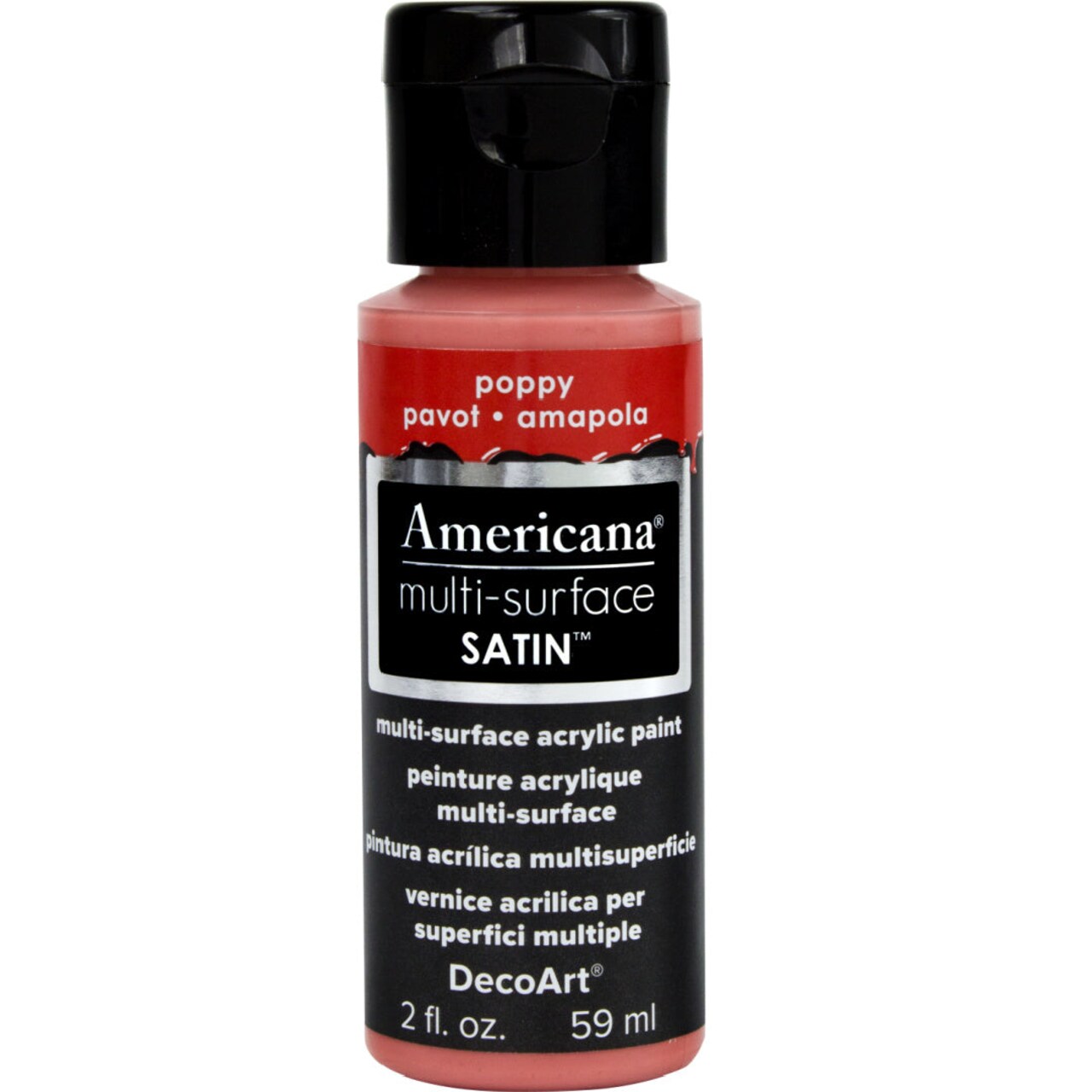 Americana Premium Multi-Surface Satin Finish Acrylics 2oz -for Wood, Metal, Glass, Ceramics, Fabric, Paper, Terra Cotta, Most Plastics and More